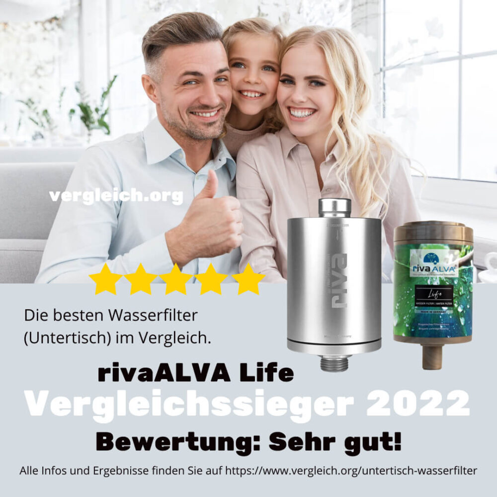 Mobiler Trinkwasserfilter rivaALVA LIFE EXPLORER - Metallgehäuse