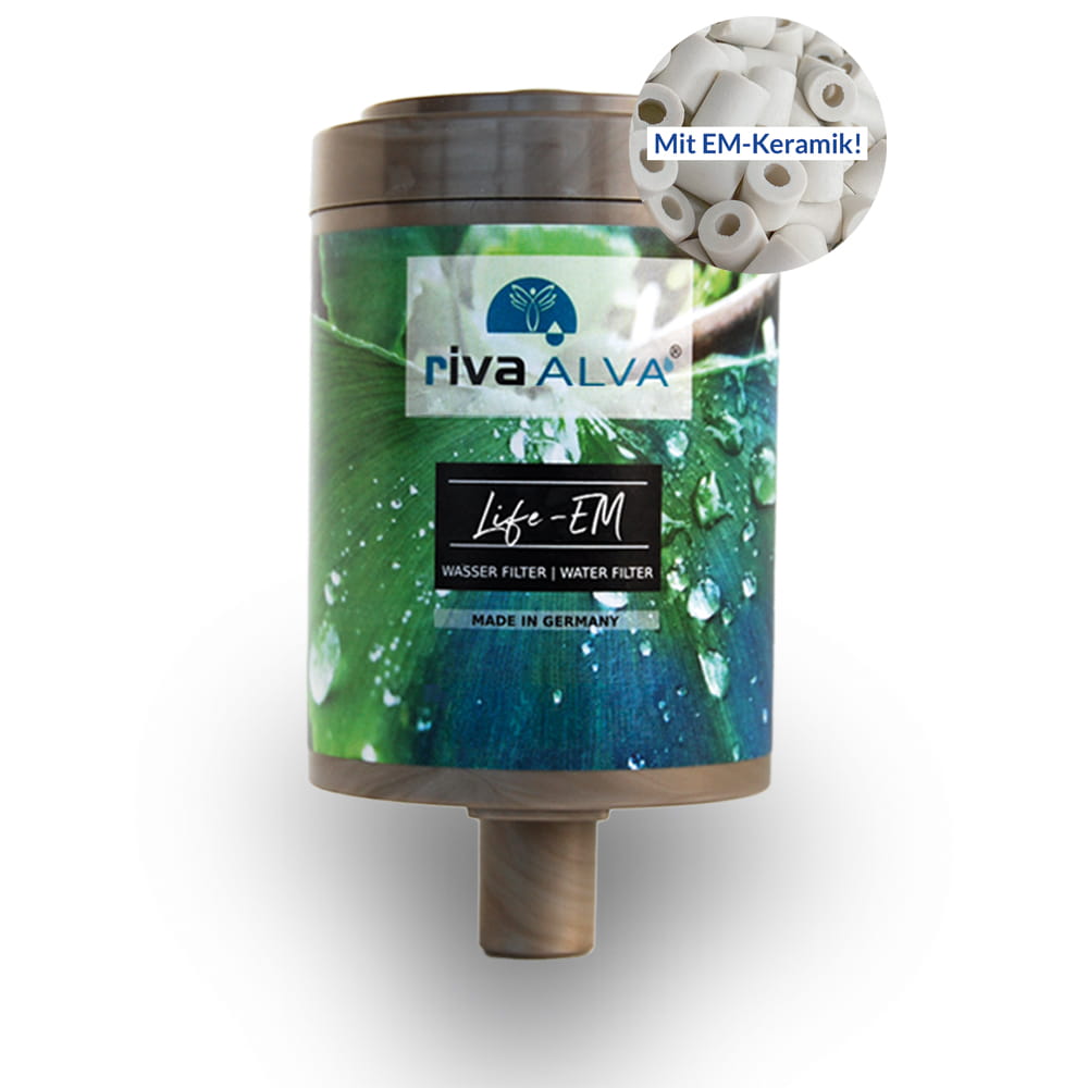 Ersatzkartusche für den Wasserfilter mit Blockaktivkohle und EM-Keramik rivaALVA Life EM
