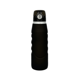 Der kompakte Outdoor Wasserfilter riva PURA in schwarz filtert 99,99 % der Bakterien- und Viren aus dem Wasser