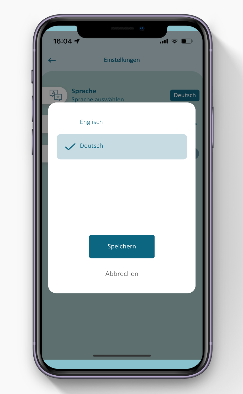 rivaAPP Sprache Language