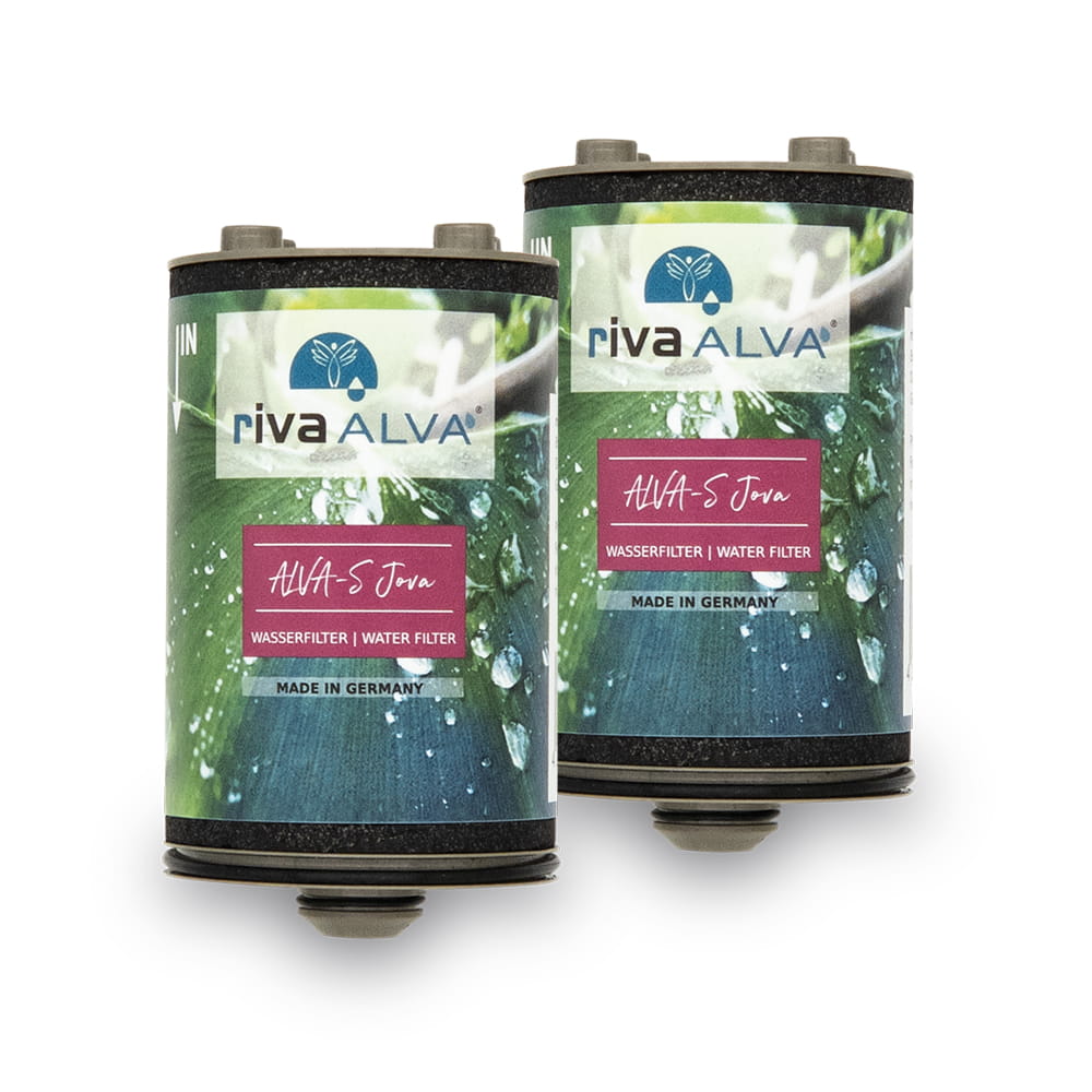 2 Ersatzkartuschen für den Wasserhahnfilter mit Blockaktivkohle und HighTech-Membran rivaALVA-S Jova
