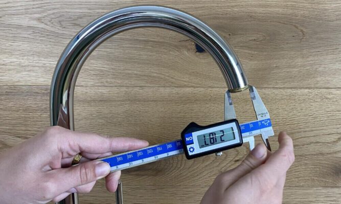 Gewinde am Wasserhahn messen