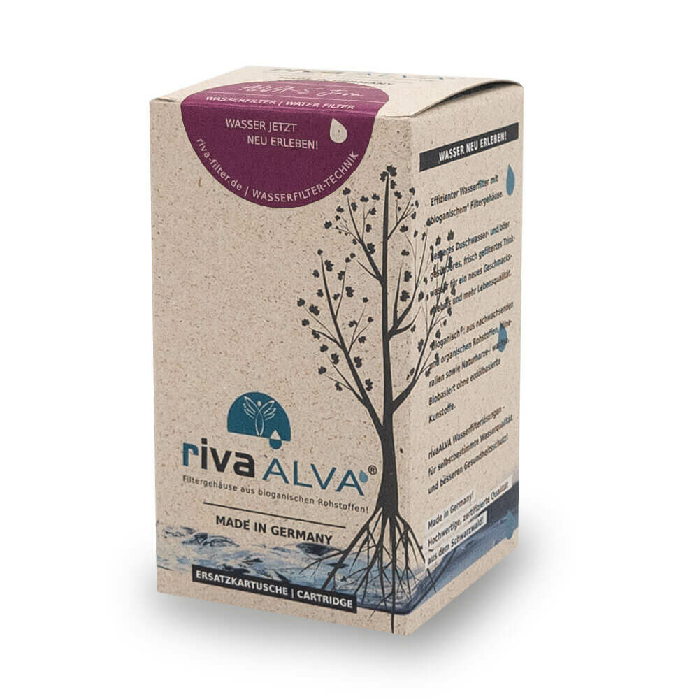 rivaALVA-S Jova Blockaktivkohlefilter Virenfilter Bakterienfilter Legionellenfilter E-Coli Bakterienfilter Grasverpackung nachhaltig