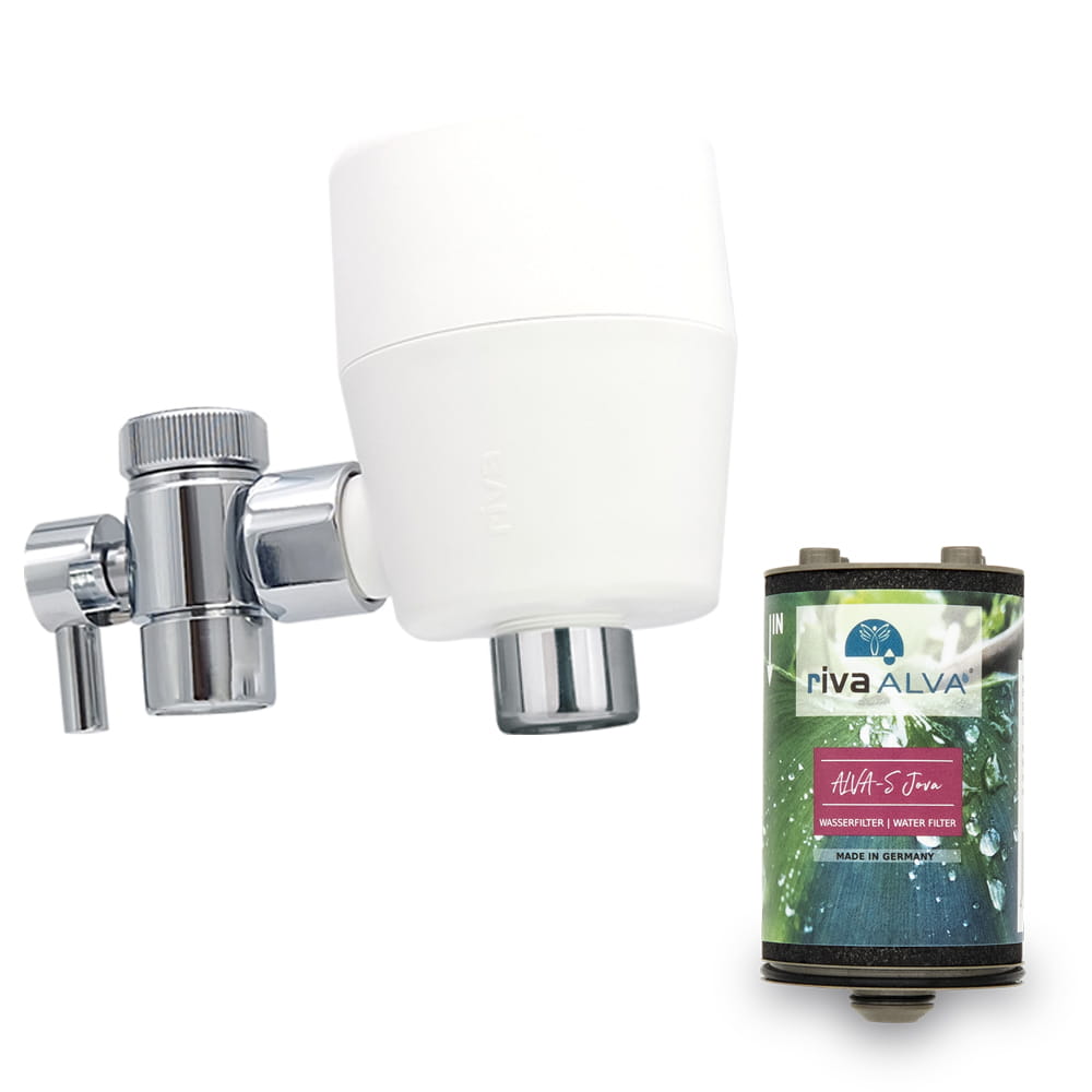 rivaALVA-S Jova Wasserfilter für den Wasserhahn mit Blockaktivkohle und HighTech-Membran (Viren- und Bakterienfilter)