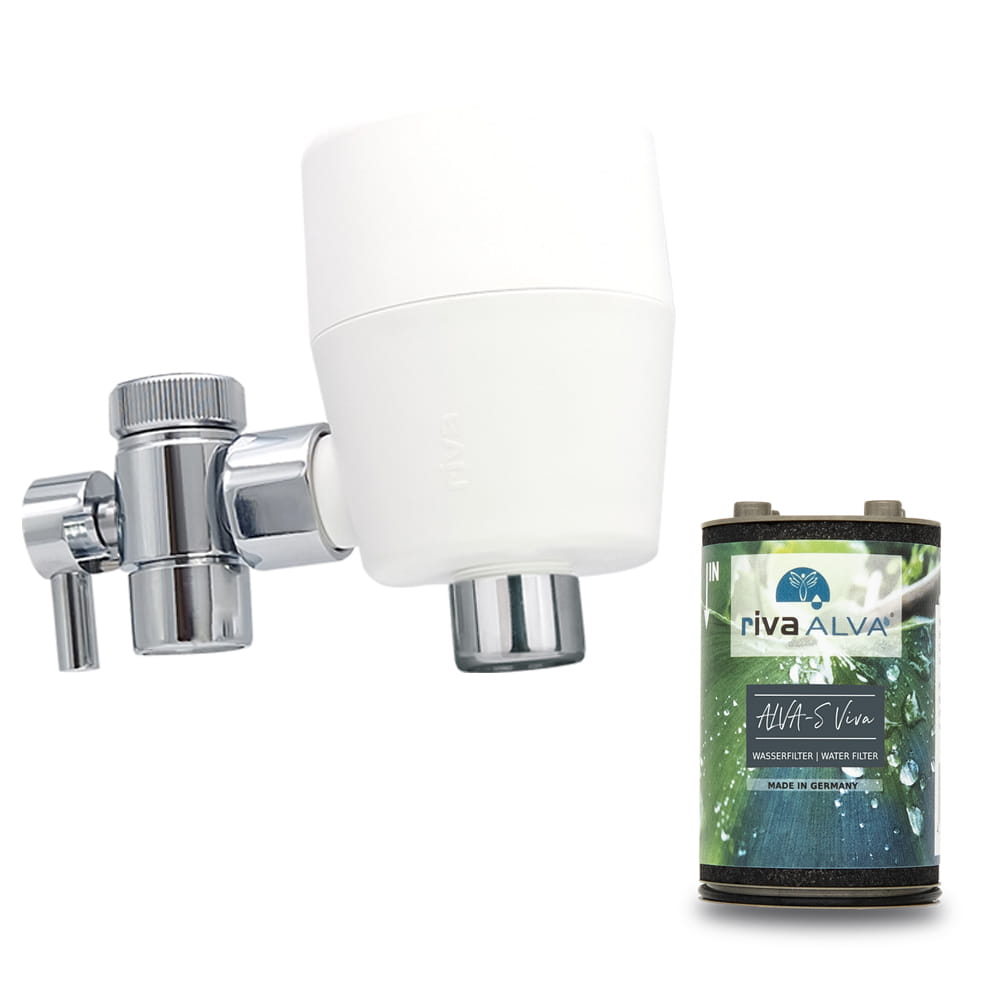 Wasserfilter für den Wasserhahn rivaALVA-S Viva mit Blockaktivkohle