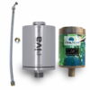 rivaALVA Life Edelstahl Wasserfilter mit Blockaktivkohle und Anschlussset