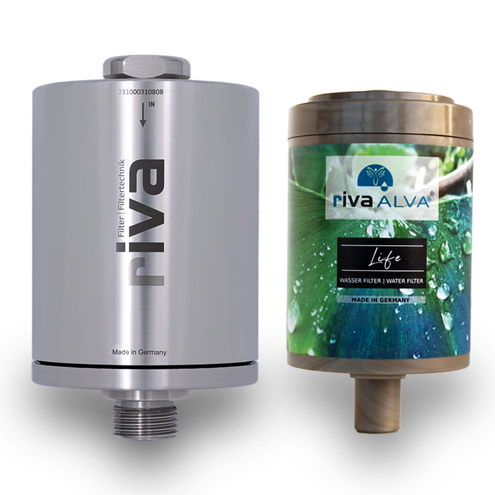 rivaALVA Life Edelstahl Wasserfilter mit Blockaktivkohle