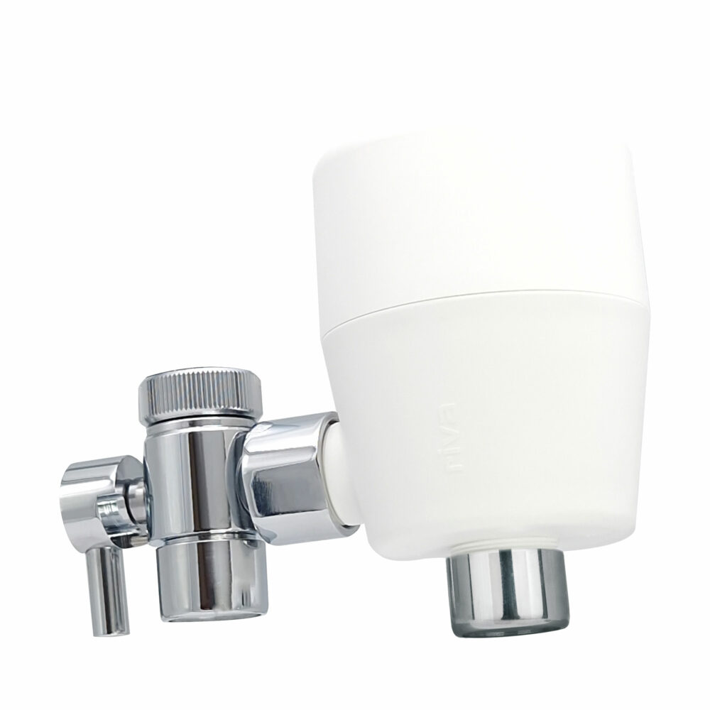rivaALVA-S Jova EM | Trinkwasserfilter direkt am Wasserhahn | 2in1 Blockaktivkohlefilter mit EM Keramik plus Bakterien- u. Virenfilter in bioganischem Gehäuse