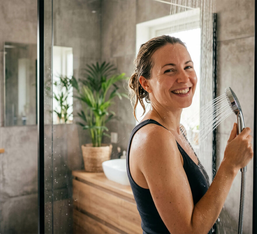 riva Slim Duschfilter Edelstahl