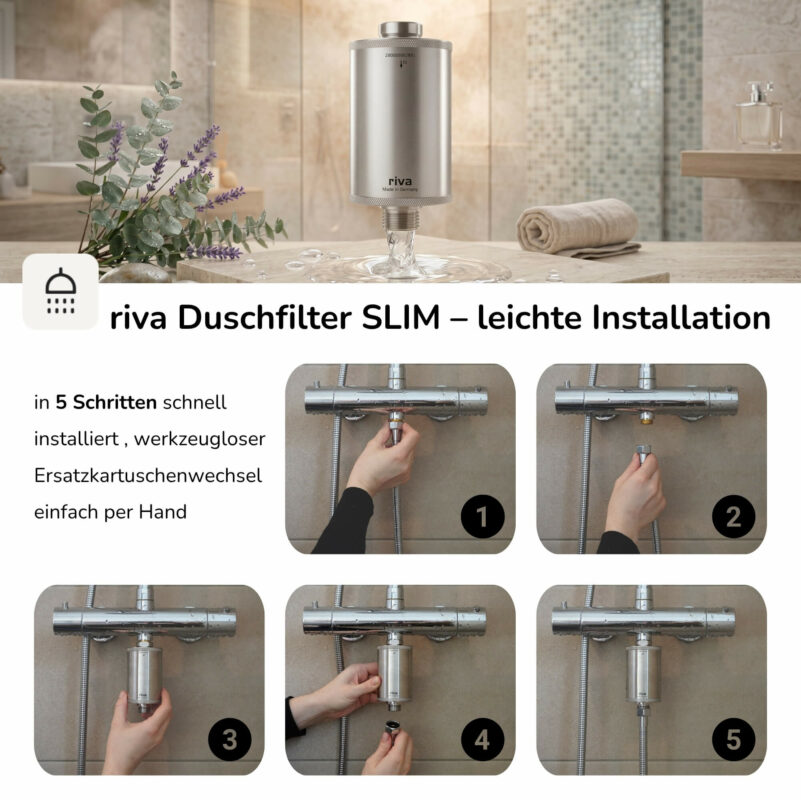 riva Duschfilter SLIM installieren anleitung