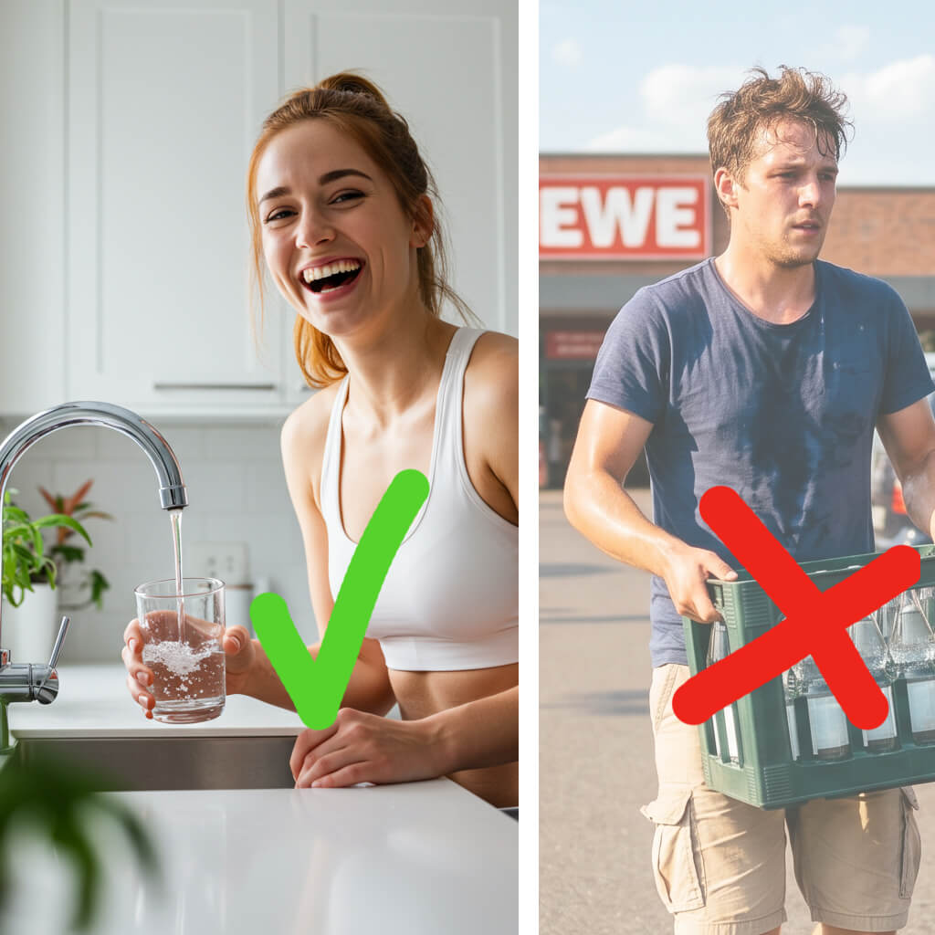 Wasserfilter versus Mineralwasser